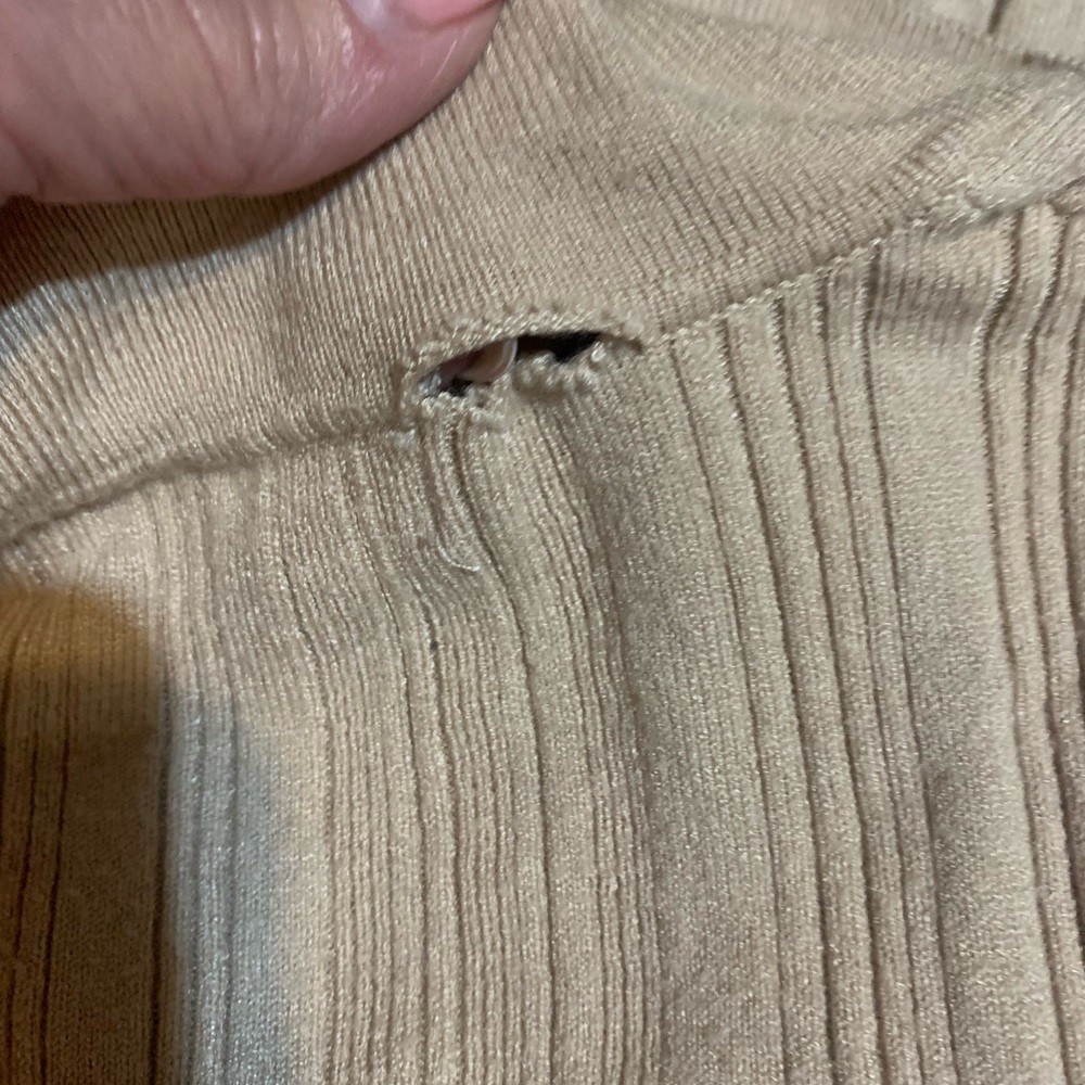 VRG GRL Beige Ribbed Knit Set Size 8 - Picture 3 of 3